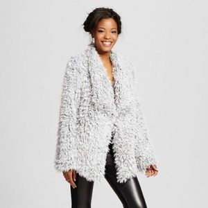 Xhiliration Grey Fur Coat from Target